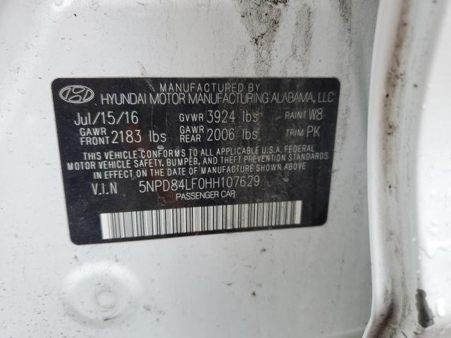 5NPD84LF0HH107629 Hyundai ELANTRA SE