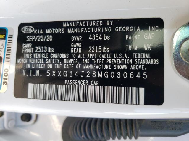 5XXG14J28MG030645 | 2021 KIA K5 LXS