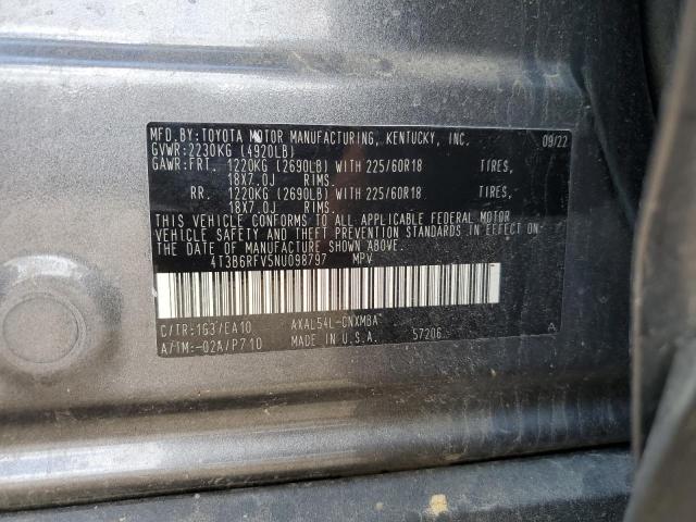 4T3B6RFV5NU098797 Toyota Rav4 Xle Premium