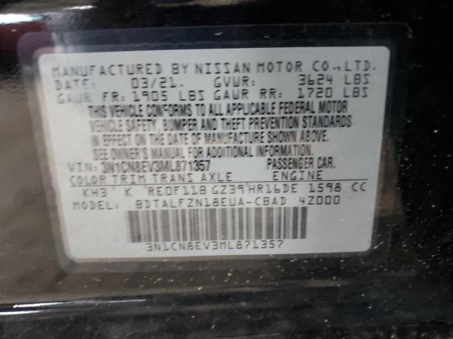  NISSAN VERSA 2021 Чорний