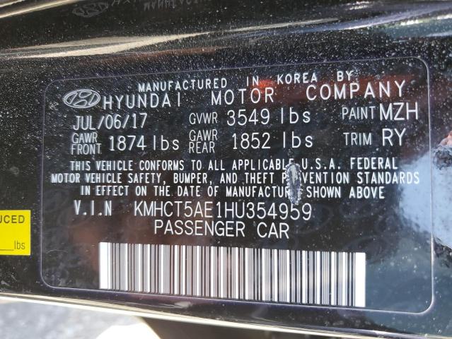 KMHCT5AE1HU354959 | 2017 HYUNDAI ACCENT SE