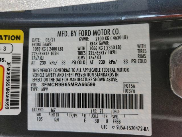 3FMCR9B65MRA66599 2021 Ford Bronco Sport Big Bend