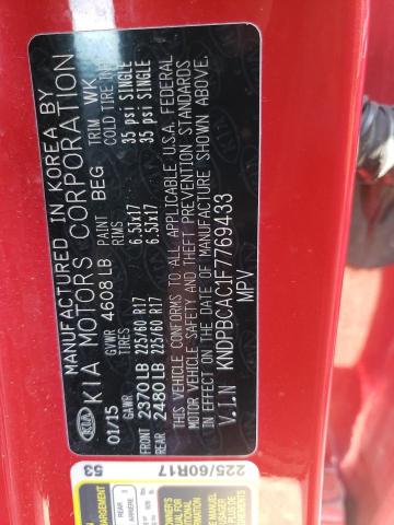 KNDPBCAC1F7769433 KIA Sportage Lx