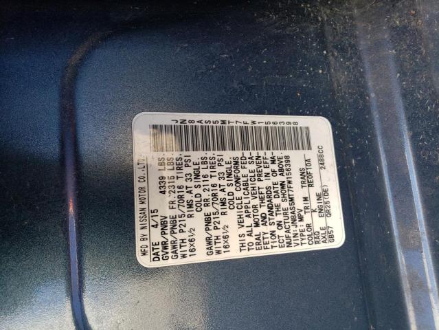 JN8AS5MT7FW156398 Nissan Rogue Select S