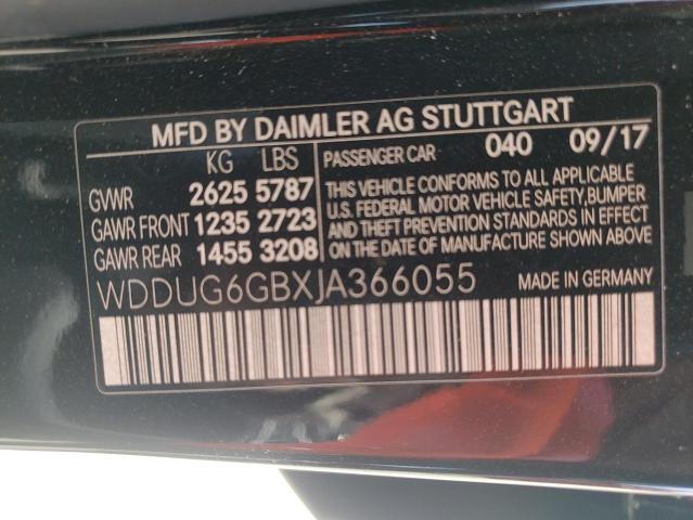 WDDUG6GBXJA366055 Mercedes-Benz S 450