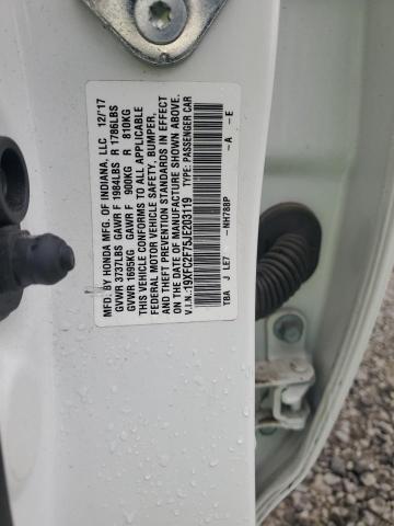 2018 HONDA CIVIC EX - 19XFC2F75JE203119