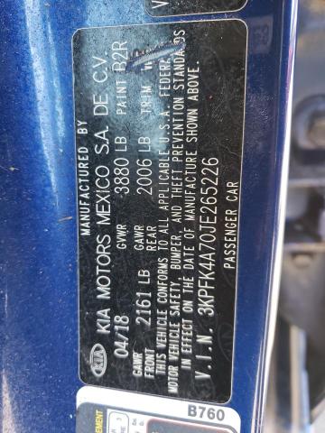 3KPFK4A70JE265226 KIA FORTE LX