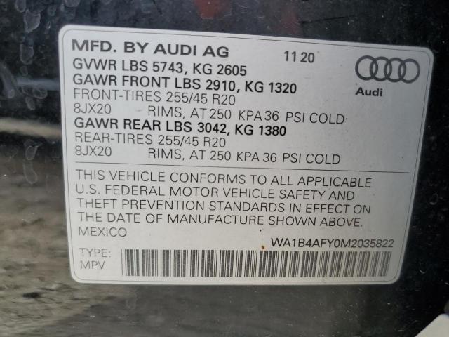 WA1B4AFY0M2035822 2021 AUDI SQ5, photo no. 13