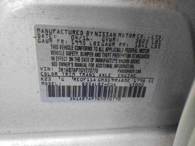 3N1AB7AP7GY270770 Nissan SENTRA S
