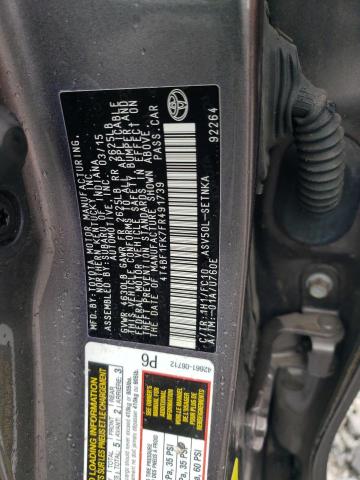 VIN 4T4BF1FK7FR491739 2015 Toyota Camry, LE no.12