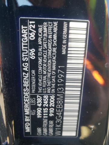 W1K3G4EB8MJ319971 Mercedes-Benz A 220