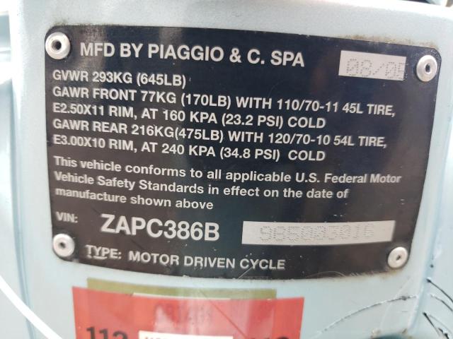 2006 VESPA LX 50 - ZAPC386B965003016