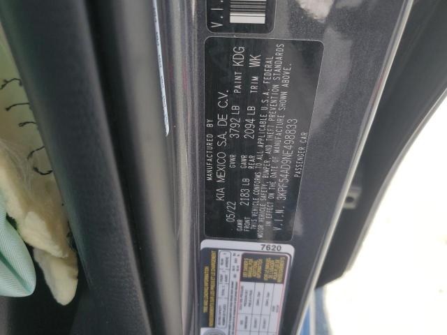 3KPF54AD9NE498833 KIA Forte Gt Line