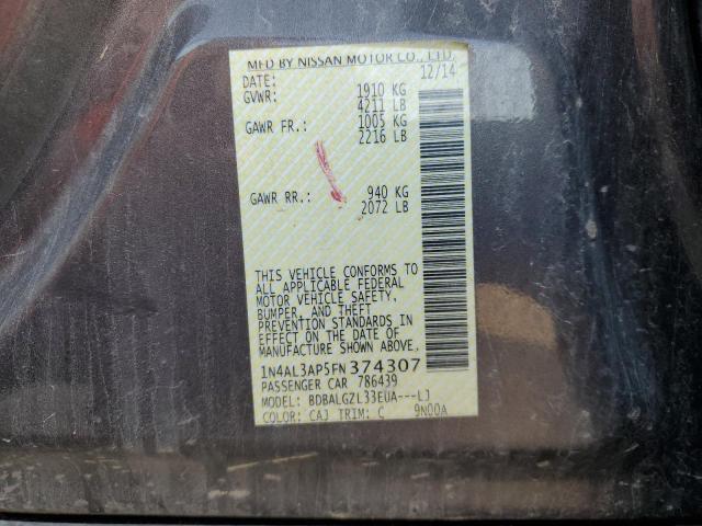 1N4AL3AP5FN374307 Nissan ALTIMA 2.5
