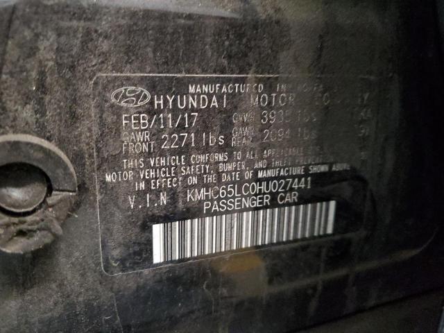 2017 HYUNDAI IONIQ BLUE - KMHC65LC0HU027441