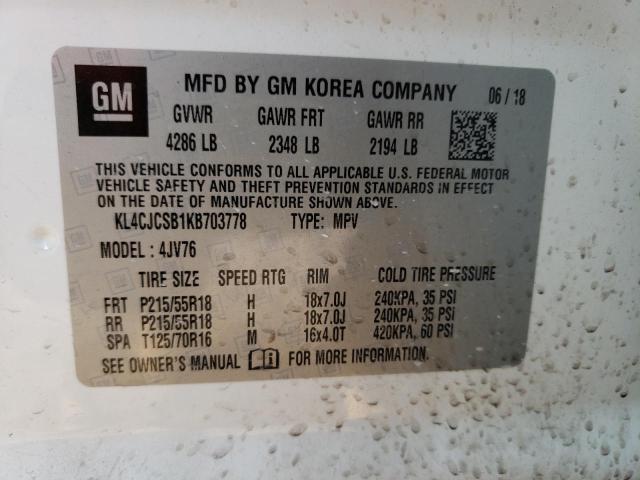 KL4CJCSB1KB703778 Buick Encore Essence