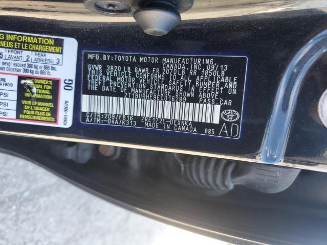2T1BURHE9EC016289 Toyota COROLLA L
