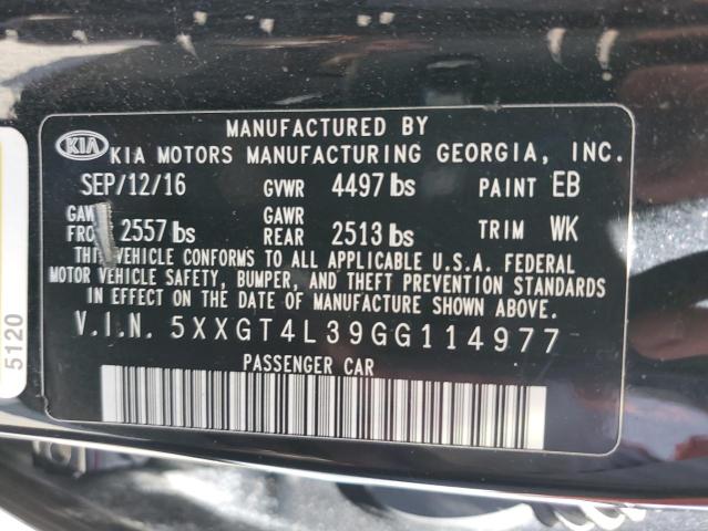 5XXGT4L39GG114977 KIA Optima Lx