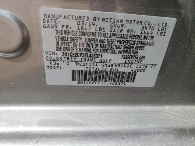 3N1CE2CP3EL428371 Nissan Versa Note S