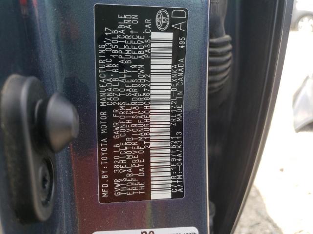2017 TOYOTA 02-2FDC25 2T1BURHE0HC867272