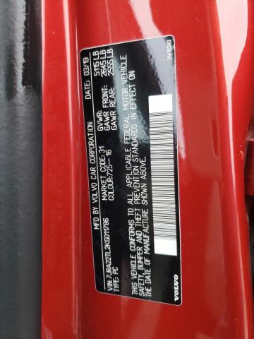 2019 VOLVO S60 T6 INS 7JRA22TL2KG011786