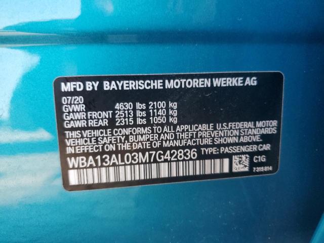 VIN WBA13AL03M7G42836 2021 BMW 2 Series, M235XI no.12