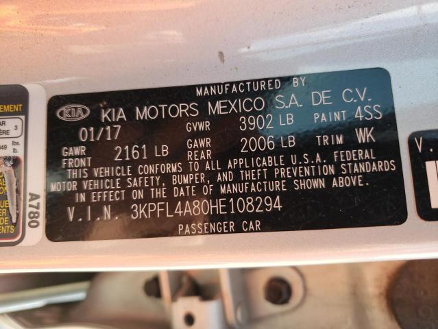 3KPFL4A80HE108294 KIA FORTE EX