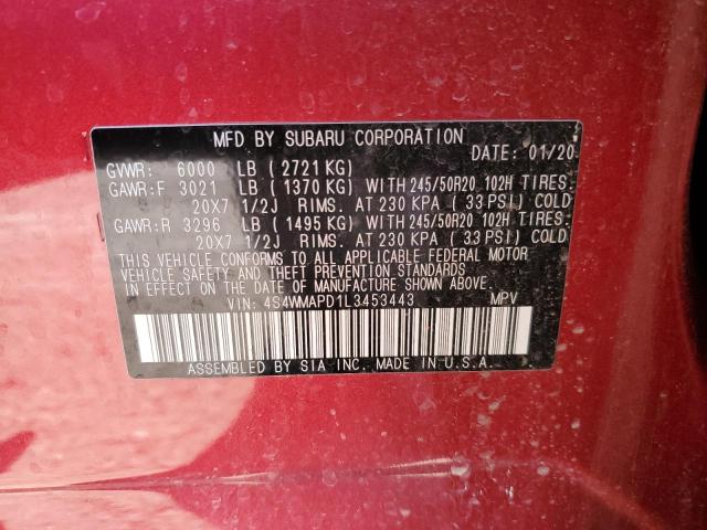 4S4WMAPD1L3453443 Subaru Ascent Limited