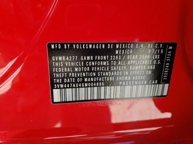 2016 VOLKSWAGEN GTI S/SE - 3VW447AU4GM004895