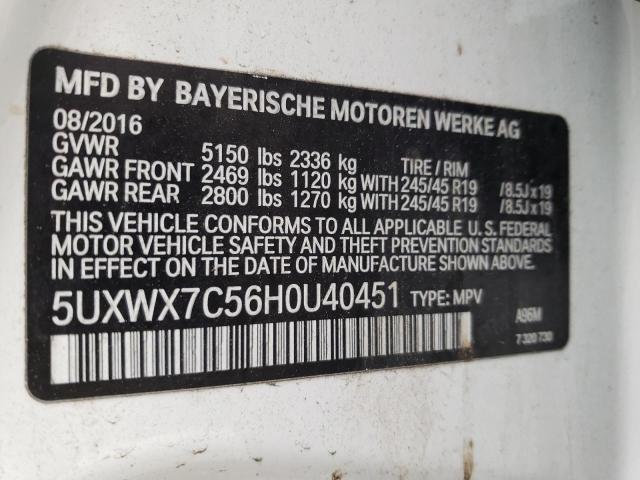 5UXWX7C56H0U40451 2017 BMW X3 - Image 12