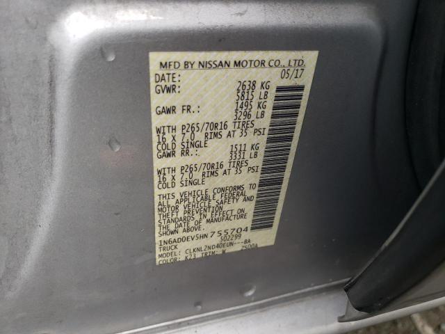 1N6AD0EV5HN755704 Nissan FRONTIER S
