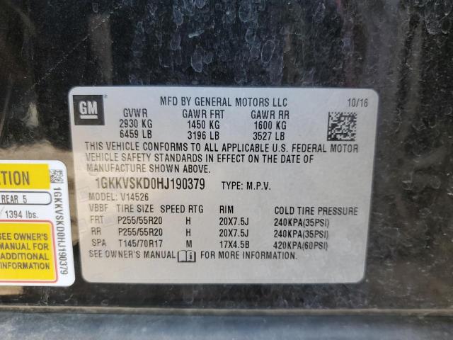 1GKKVSKD0HJ190379 GMC Acadia Limited Slt-2