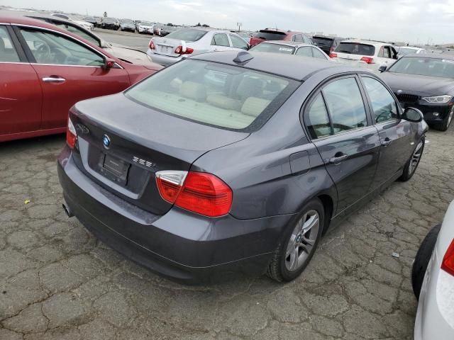 VIN: WBAVA33508KX86049 Auction: COPART Lot: 61779463 Location: CA - MARTINEZ WBAVA33508KX86049 BMW 3 SERIES 2008 GRAY Photo 3