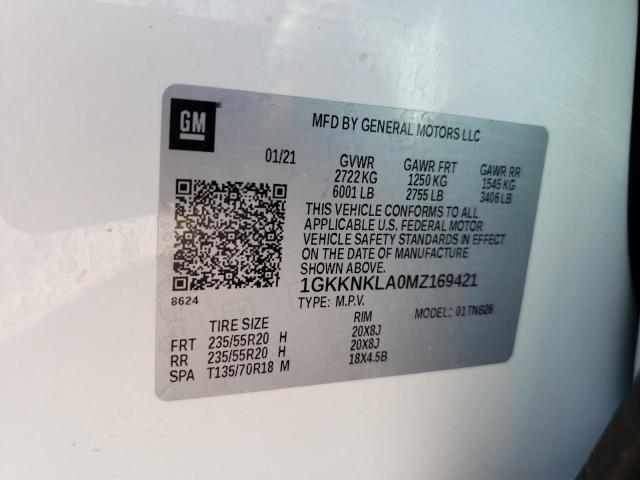 1GKKNKLA0MZ169421 GMC Acadia SLE 12