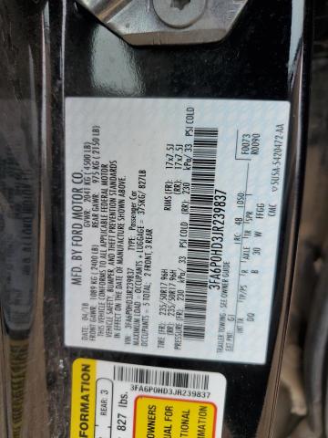 3FA6P0HD3JR239837 Ford FUSION SE
