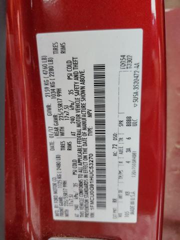 2017 FORD ESCAPE SE - 1FMCU0G91HUC53270