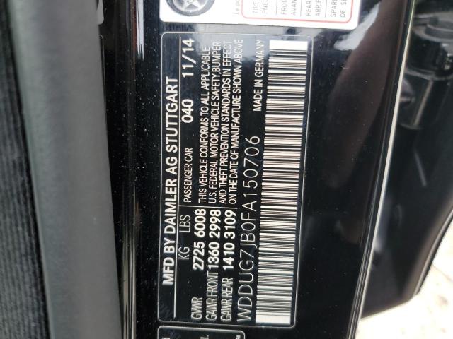 2015 MERCEDES-BENZ S 63 AMG - WDDUG7JB0FA150706