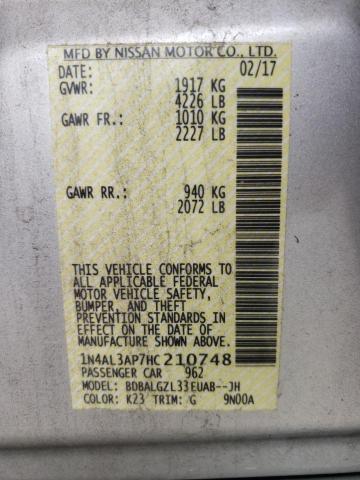 1N4AL3AP7HC210748 Nissan ALTIMA 2.5