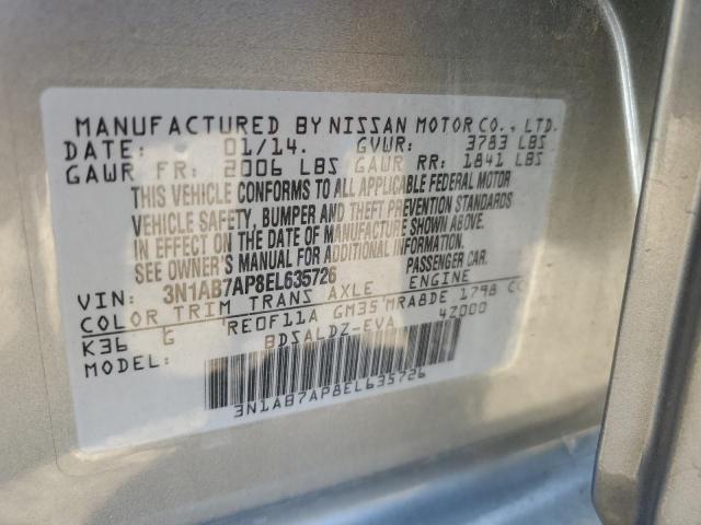 3N1AB7AP8EL635726 Nissan SENTRA S