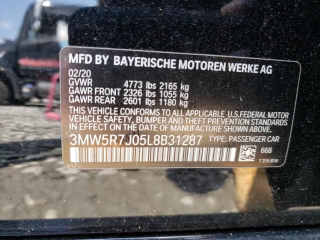 3MW5R7J05L8B31287 BMW 330XI