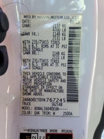 1N6BD0CT0FN767245 Nissan FRONTIER S