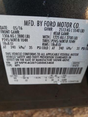 2FMPK4G97GBB83468 Ford EDGE SE
