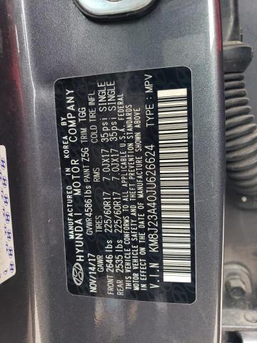KM8J23A40JU626624 Hyundai TUCSON SE