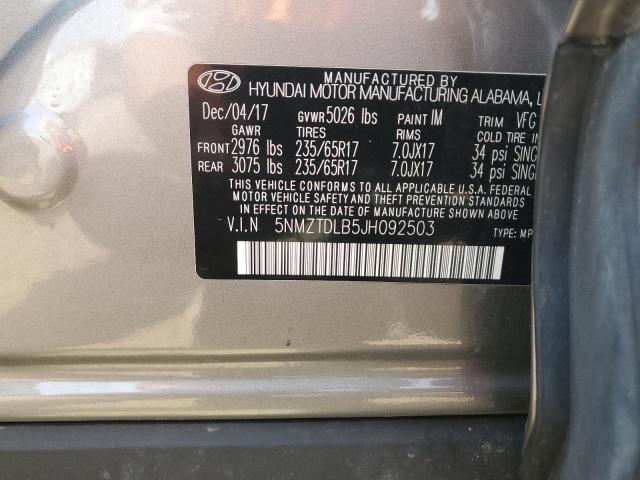 5NMZTDLB5JH092503 Hyundai SANTA FE SPORT