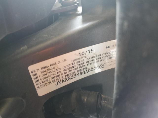 2016 YAMAHA FZ09 C JYARN33Y6GA002802