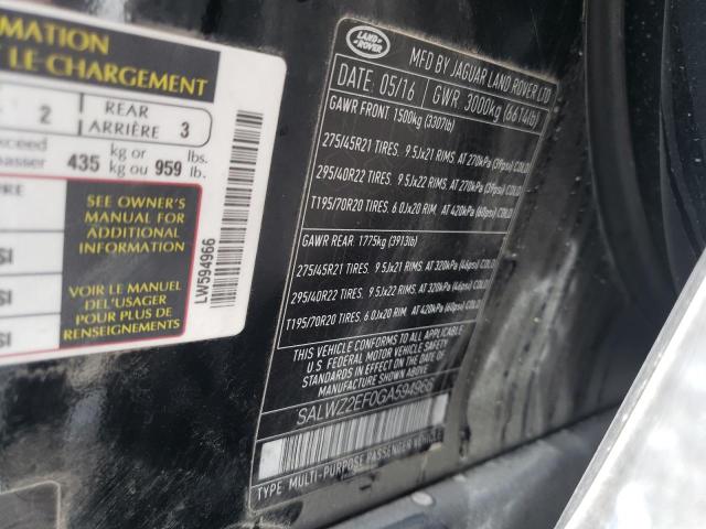 SALWZ2EF0GA594966 Land Rover Range Rover Sport Svr