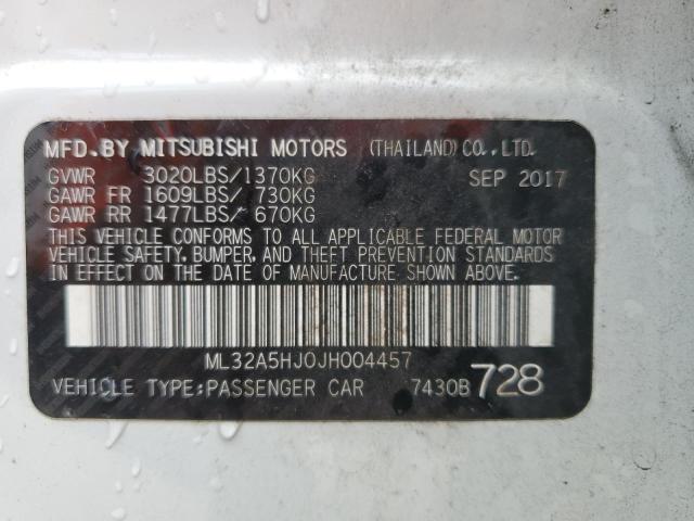 2018 MITSUBISHI MIRAGE GT ML32A5HJ0JH004457
