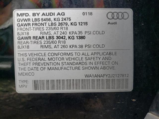 WA1ANAFY2J2127812 2018 AUDI Q5, photo no. 13