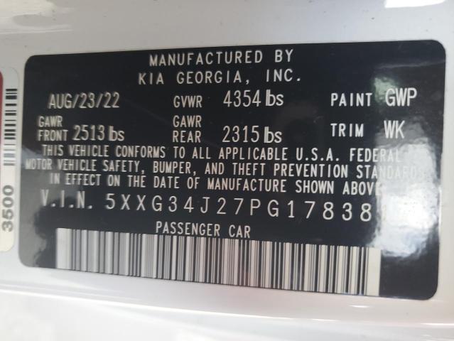 5XXG34J27PG178381 KIA K5 EX