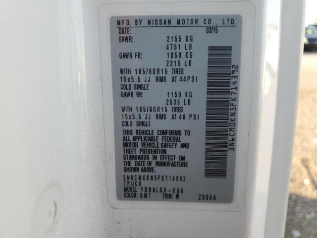 3N6CM0KN5FK714392 Nissan NV200 2.5S